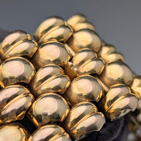 Swiss Vintage Gold Plated Panther Link Bracelet MGBM